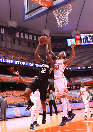 Briana Day and Syracuse lost by 18 to No. 5 Maryland, 82-64. SU also lost to then-No. 4 Tennessee earlier in the season. 