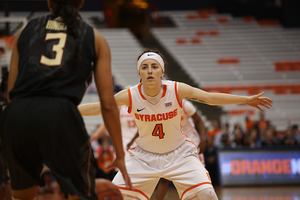 Syracuse forced 33 turnovers against Boston College on Thursday night and scored 33 points off them. SU clinched a No. 3 seed in the ACC tournament with the win.