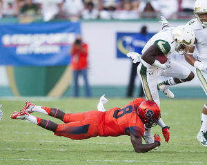 Antwan Cordy (8) is listed as the starting free safety on the post-spring depth chart, but he'll have to fend off backup Chauncey Scissum to keep the job.