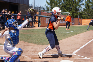 One day after recording one hit in a 2-1 loss, Syracuse didn't fare any better, connecting with two hits in a 6-1 loss on Sunday. 