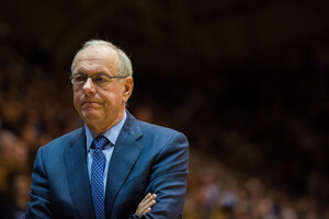 Syracuse head coach Jim Boeheim had a tough rivalry with former Georgetown head coach John Thompson (not pictured), but the two became friends.