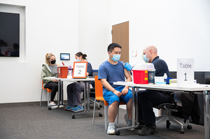 Students and employees who receive a vaccine approved by the WHO can access campus.