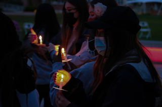 Lockerbie Scholar Alicia Pagan attends the vigil. 